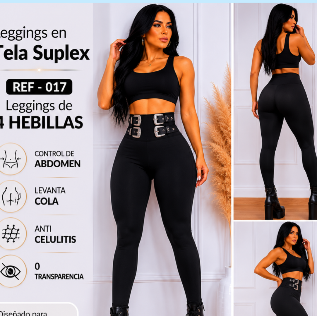 Leggins de cuatro hebillas - Ref 017