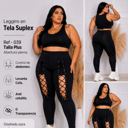 Leggins con abertura delantera - Ref 039 Talla Plus