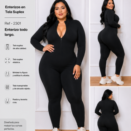 Enterizo todo largo - Ref 2301 Talla Plus