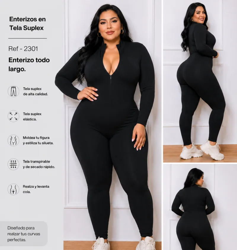 Enterizo todo largo - Ref 2301 Talla Plus