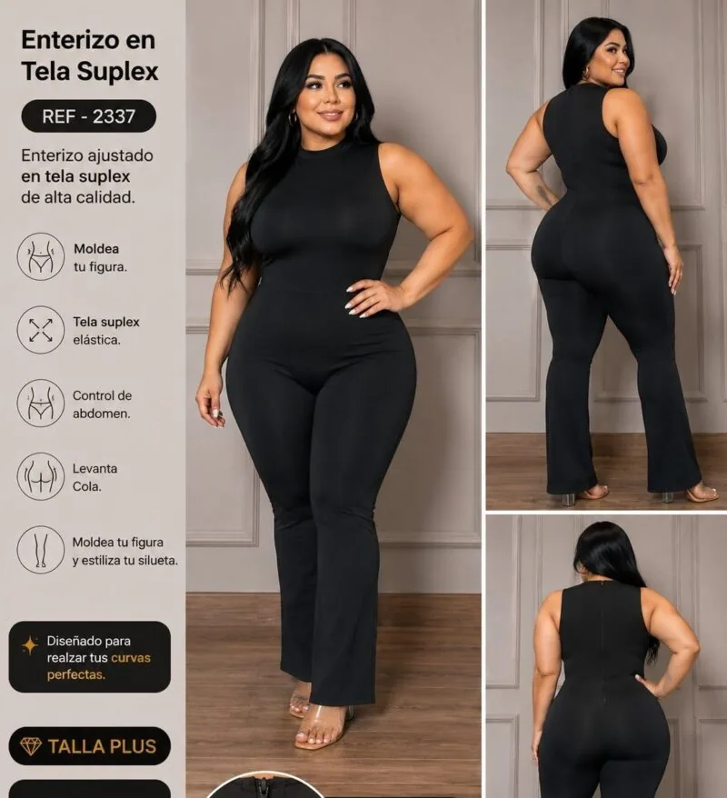 Enterizo bota campana - Ref 2337 Talla Plus