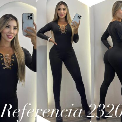 Enterizo en suplex y efecto cuero - Ref 2320