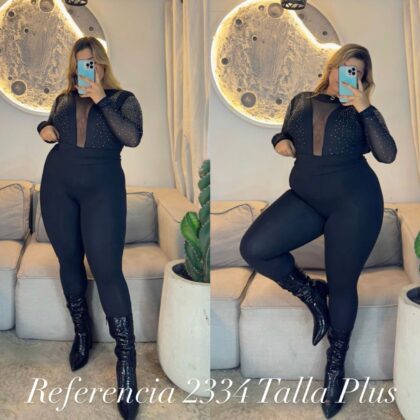 Enterizo de pedreria - Ref 2334 Talla Plus