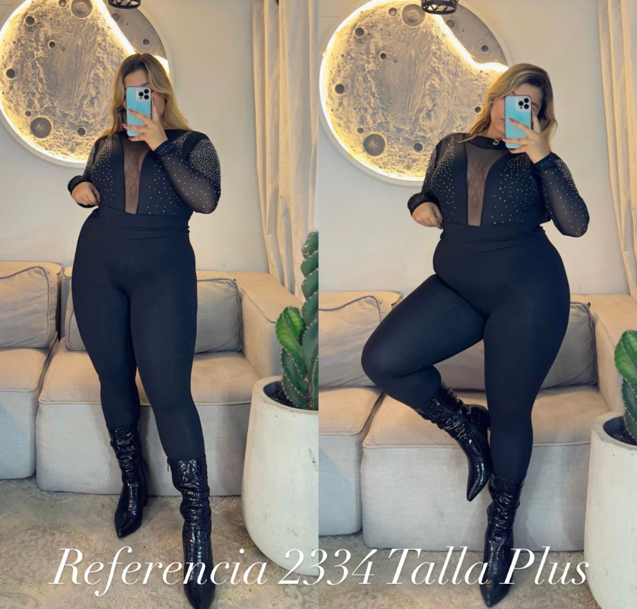 Enterizo de pedreria - Ref 2334 Talla Plus