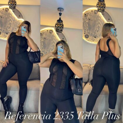 Enterizo de Malla Tex - Ref 2335 Talla plus