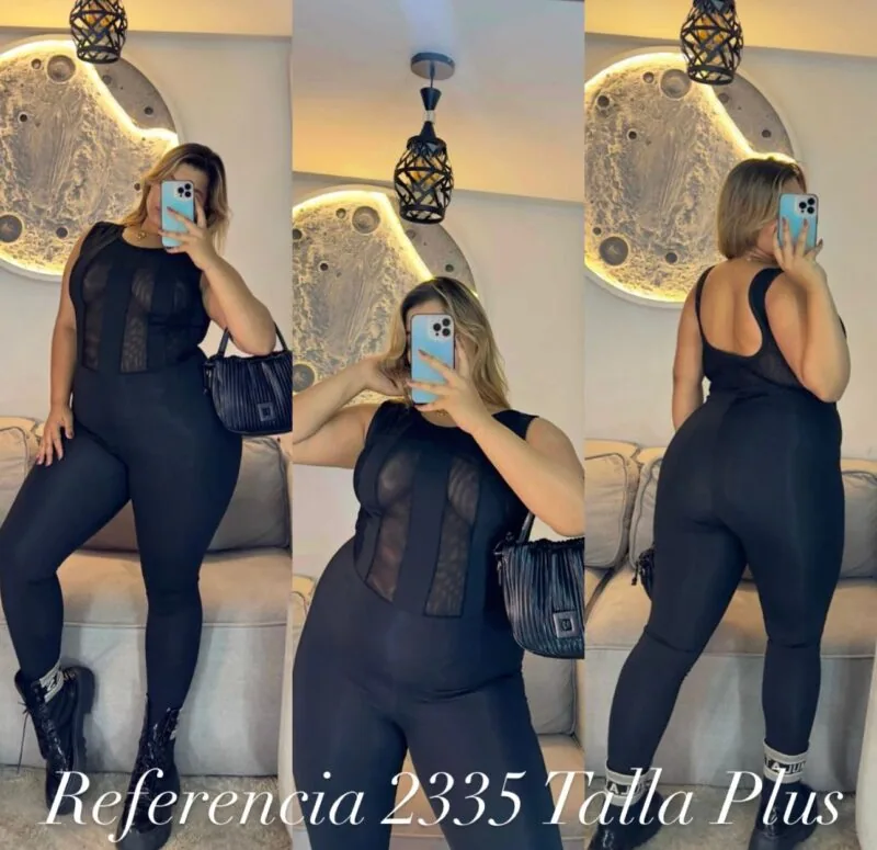 Enterizo de Malla Tex - Ref 2335 Talla plus