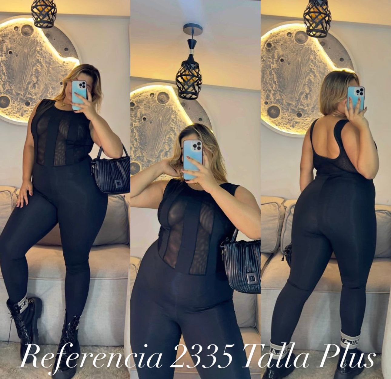 Enterizo de Malla Tex - Ref 2335 Talla plus