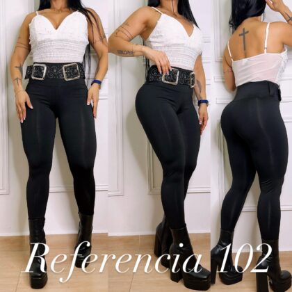 Leggins de hebillas y correas de pedreria - Ref 102