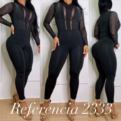Enterizos con Pedrería Doble malla - Ref 2333