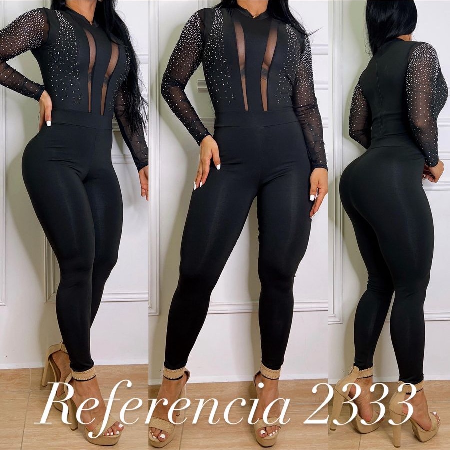 Enterizos con Pedrería Doble malla - Ref 2333