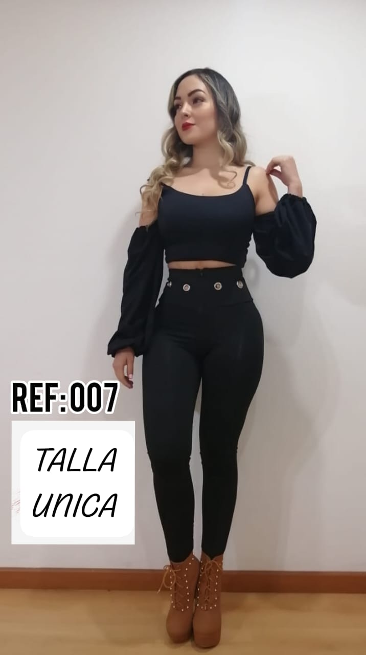 Leggins de cuatros ojales - Ref 007