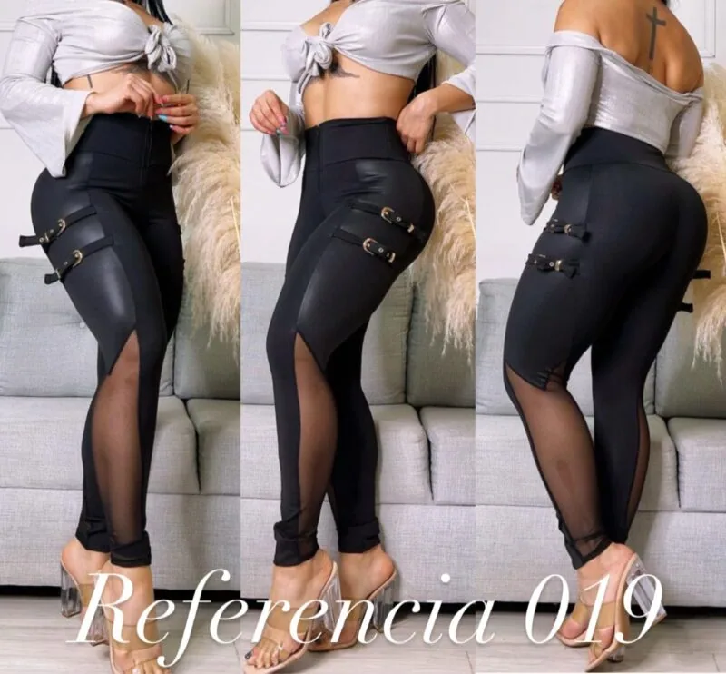 Leggins de malla con hebillas laterales - Ref 019