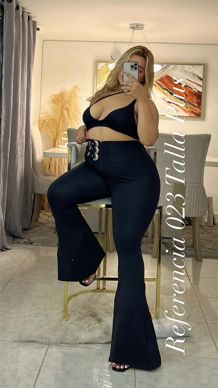 Leggins con bota campana tres correas - Ref 023 Talla Plus