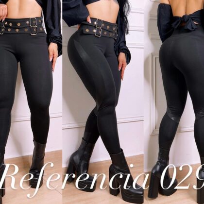 Leggins de 4 hebillas doradas con botones  - Ref 029