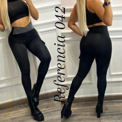 Leggins con pretina cruzada en V - Ref 042