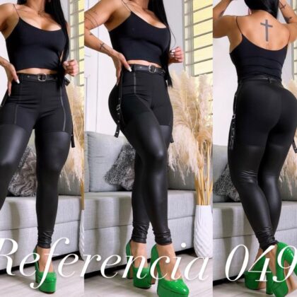 Leggins en suplex y shinzado con hebillas - Ref 049