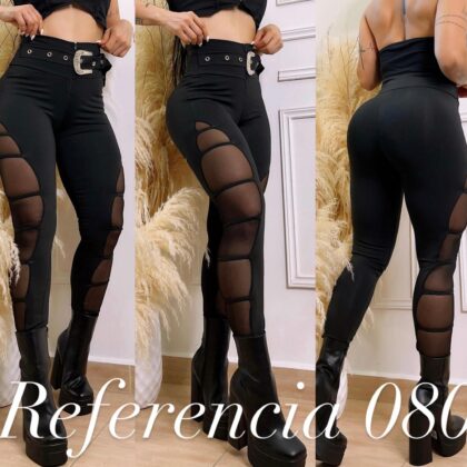 Leggins de hebillas y malla tex - Ref 080