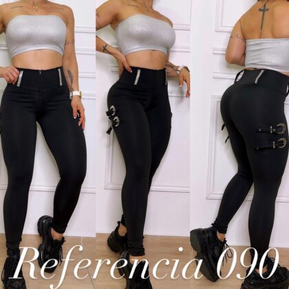 Leggins de pasadores de pedreria y hebillas - Ref 090