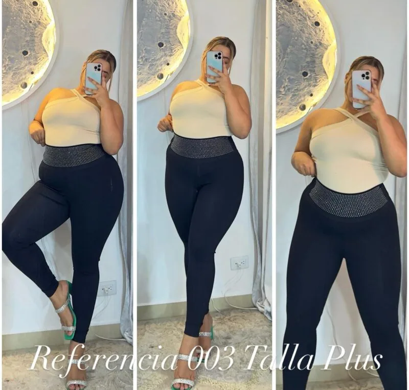 Leggins clasico de pedreria - Ref 003 Talla Plus
