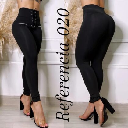 Leggins de cierre con trensados y cierres - Ref 020