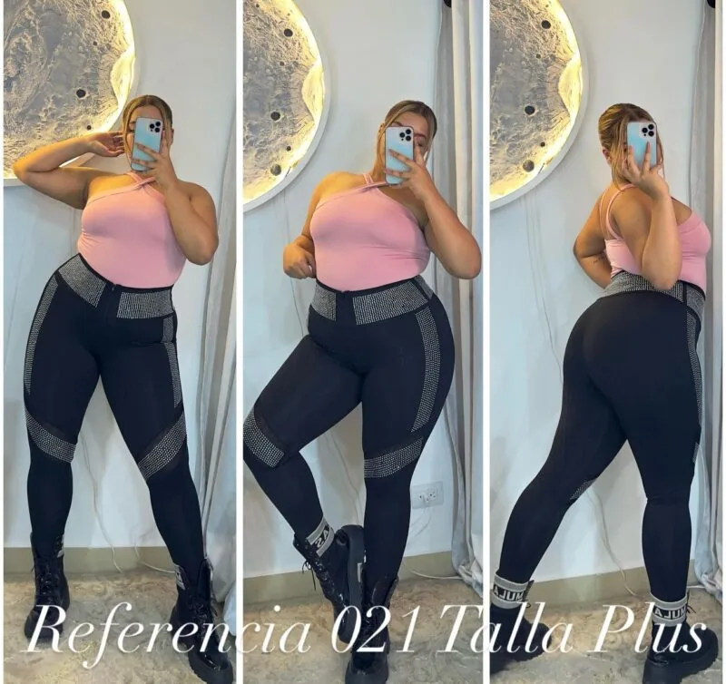Leggins con pedreria - Ref 021 Talla Plus