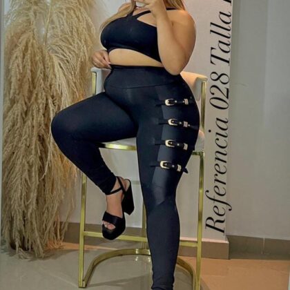 Leggins de cuatro hebillas piernas - Ref 028 Talla Plus