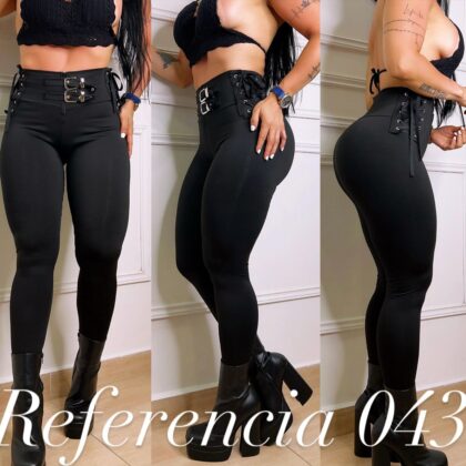 Leggins con doble hebilla y trenzados - Ref 043