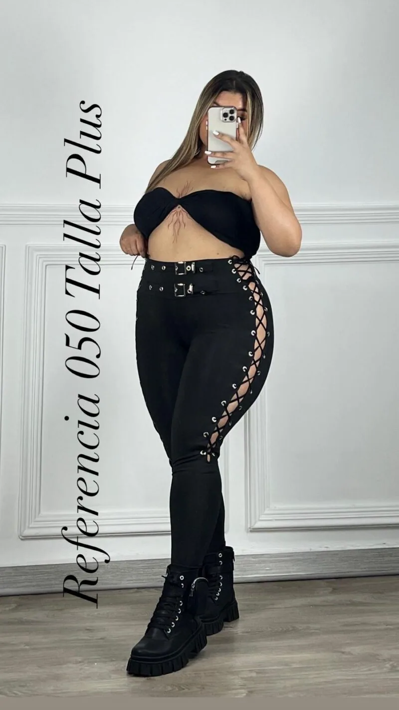 Leggins con abertura de hebillas - Ref 050 Talla Plus