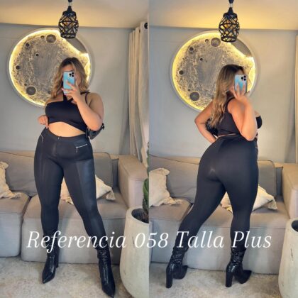Leggins de doble cierres y shinzado con cierres - Ref 058 Talla Plus