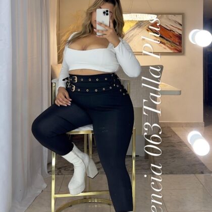 Leggins con hebillas y trenzado lateral - Ref 063 Talla Plus