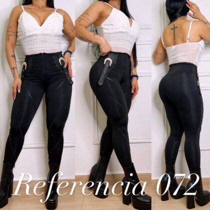 Leggins con hebillas y efecto cuero - Ref 072