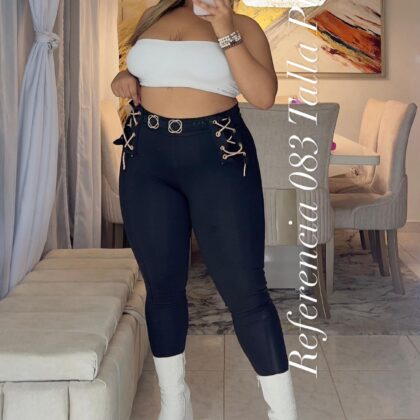 Leggins con trenzados brillantes lateral - Ref 083 Talla Plus