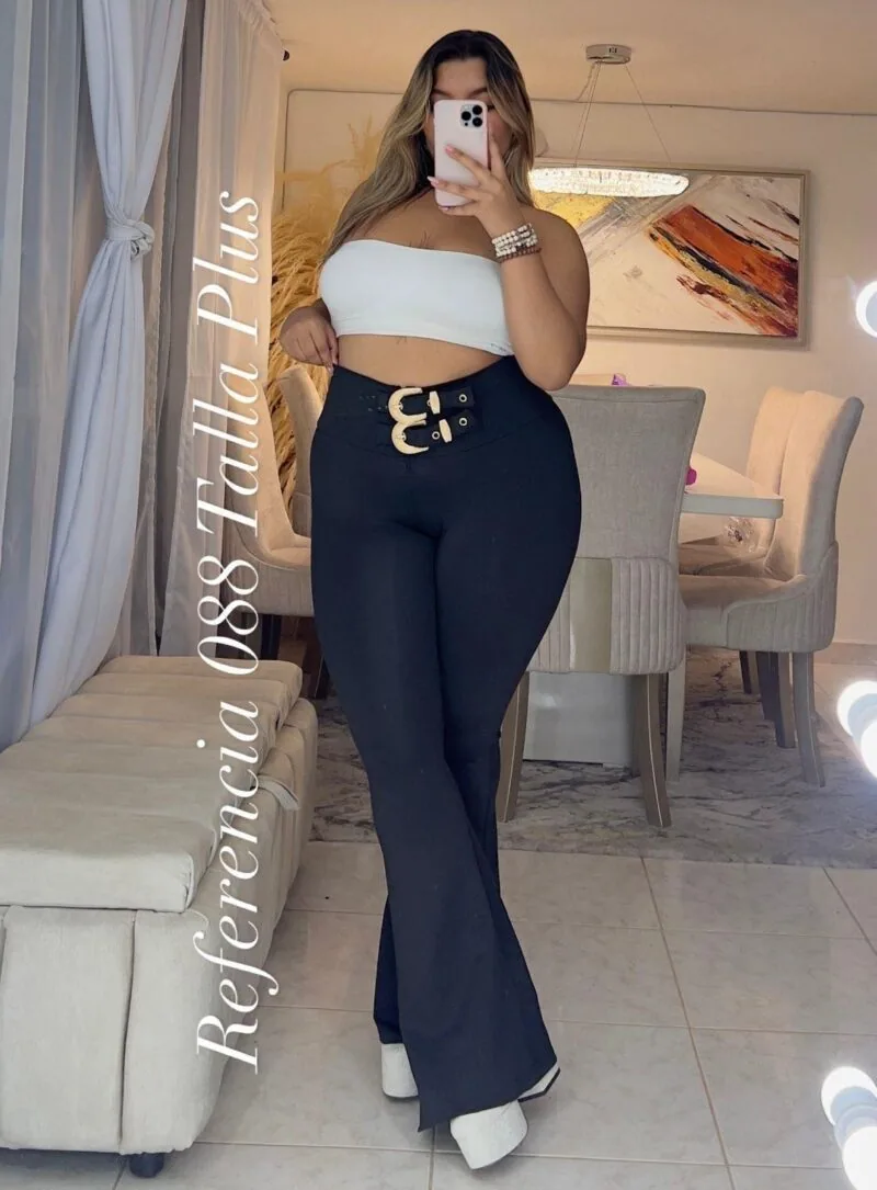 Leggins bota campana con hebilla - Ref 088 Talla Plus