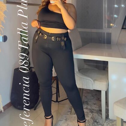 Leggins con hebillas y ojal ovalado - Ref 089 Talla Plus
