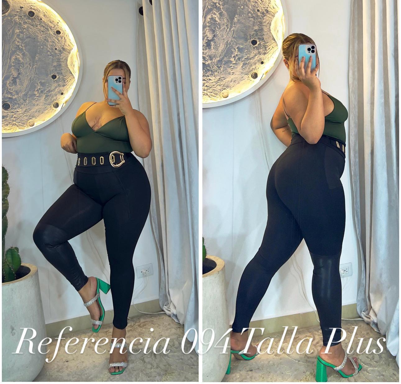 Leggins de hebilla grande con ojal ovalado - Ref 094 Talla Plus