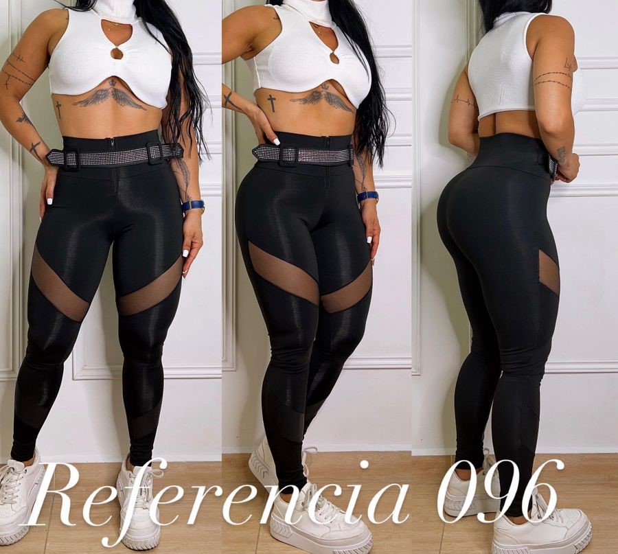 Leggins de hebillas forradas y pedrería - Ref. 096