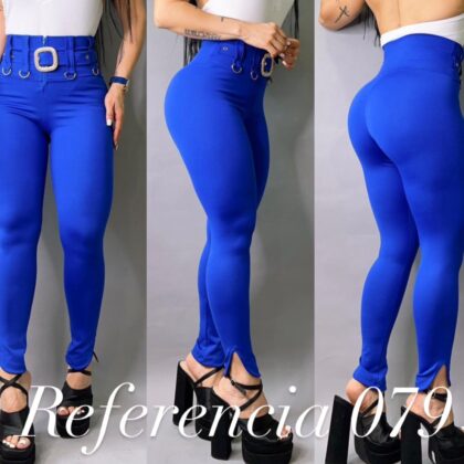 Leggins de hebilla pedreria Color Azul- Ref 079 Talla Unica