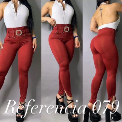 Leggins de hebilla pedreria Color Vinotinto- Ref 079 Talla Unica