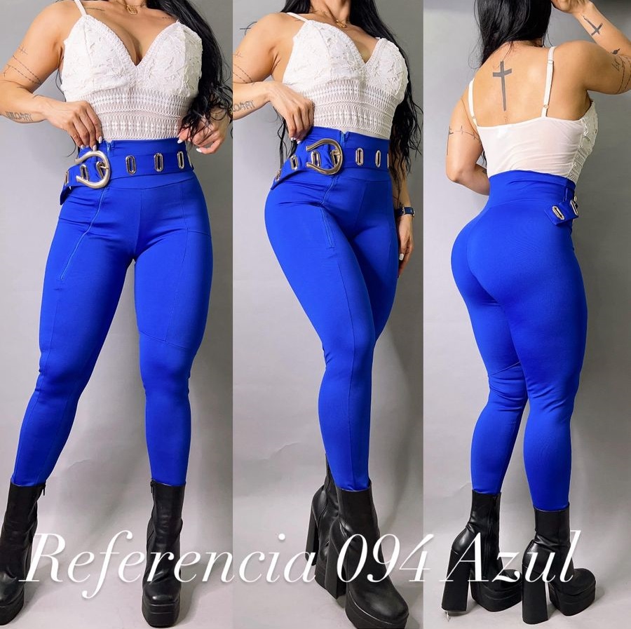 Leggins de Hebilla Grande color azul - Ref 094 Talla unica