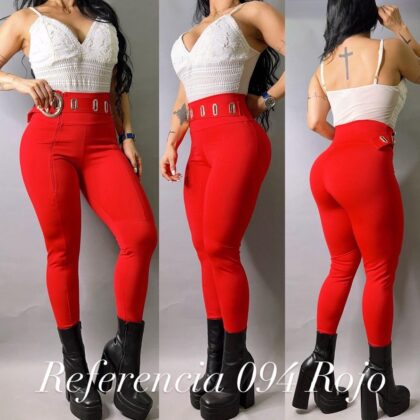Leggins de hebilla grande color rojo - Ref 094 Talla unica