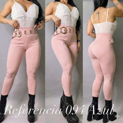 Leggins en color rosado hebilla grande - Ref 094 Talla Unica
