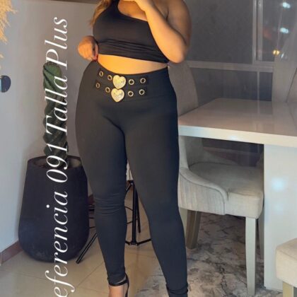 Leggins hebillas de corazones - Ref 091 Talla Plus