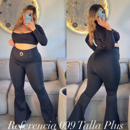 Leggins de bota campana con hebilla - Ref 099 TALLA PLUS