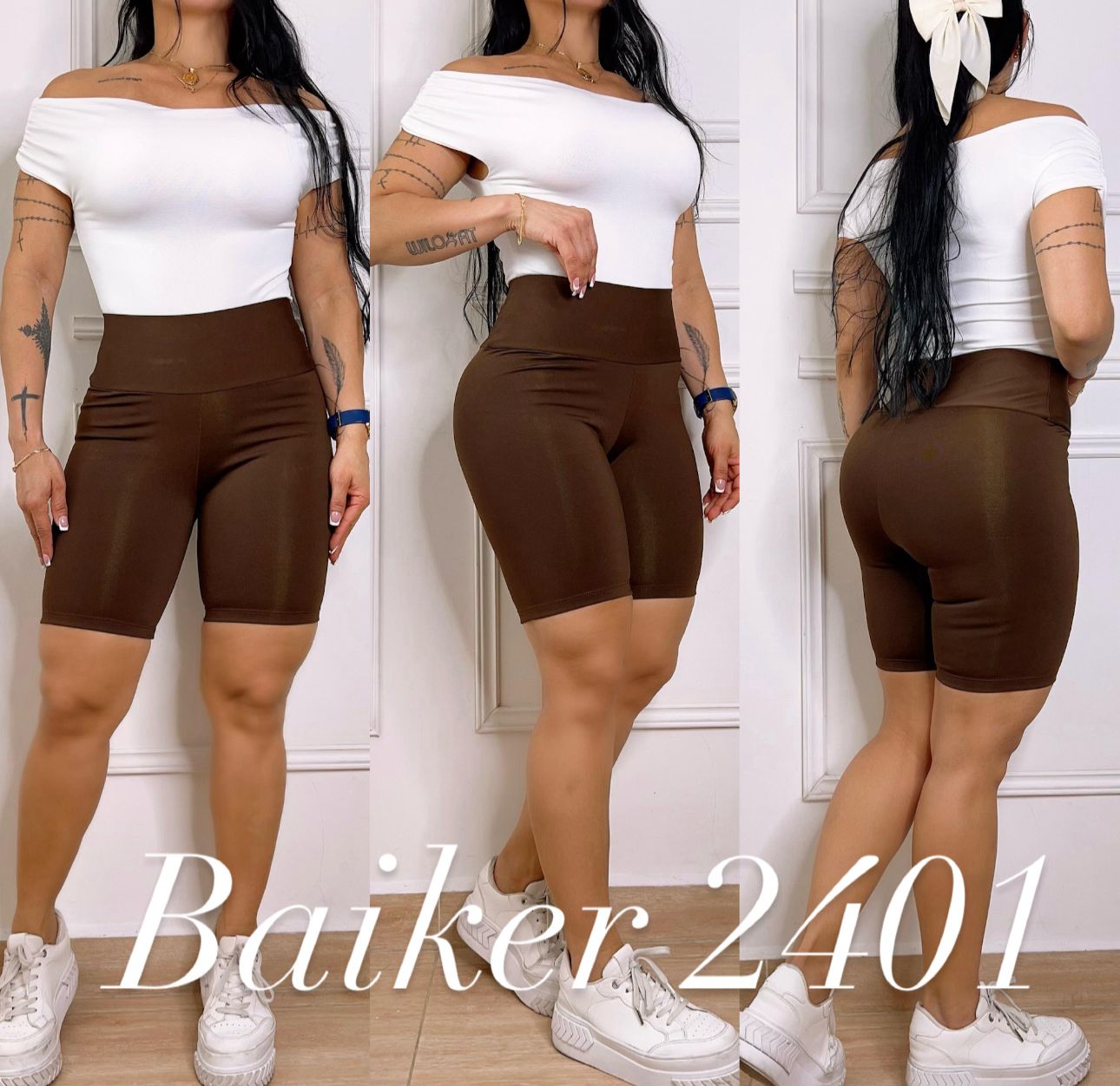 Baiker en tela suplex color Cafe- Ref 2401 Talla unica