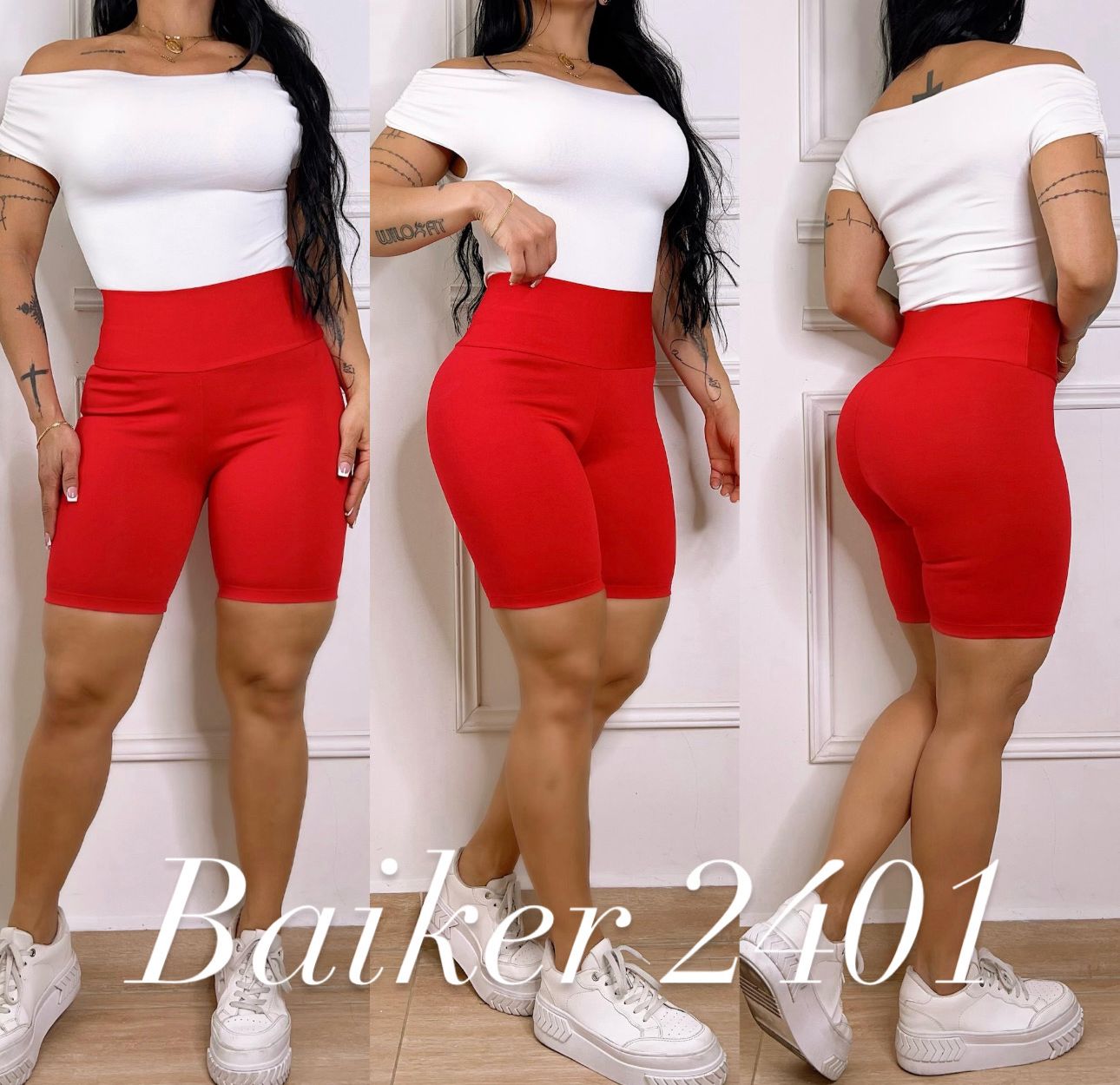 Baiker en tela suplex color rojo - Ref 2401 Talla unica