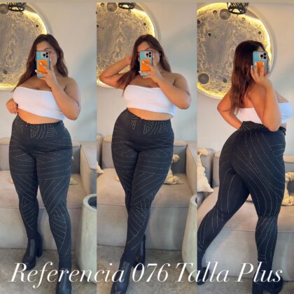 Leggins full de pedreria - Ref 076 Talla Plus
