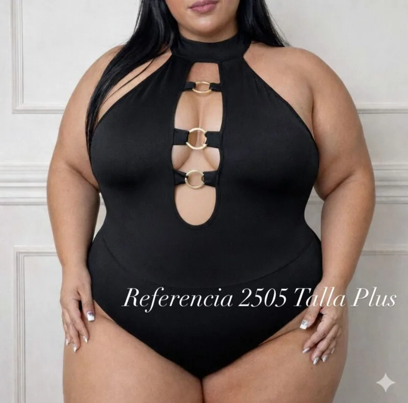 Bodys de argollas corta control de abdomen - Ref 2505 Talla plus