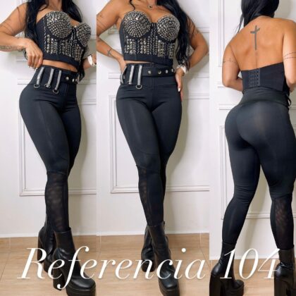 Leggins de pedreria y botones - Ref 104 Talla Unica