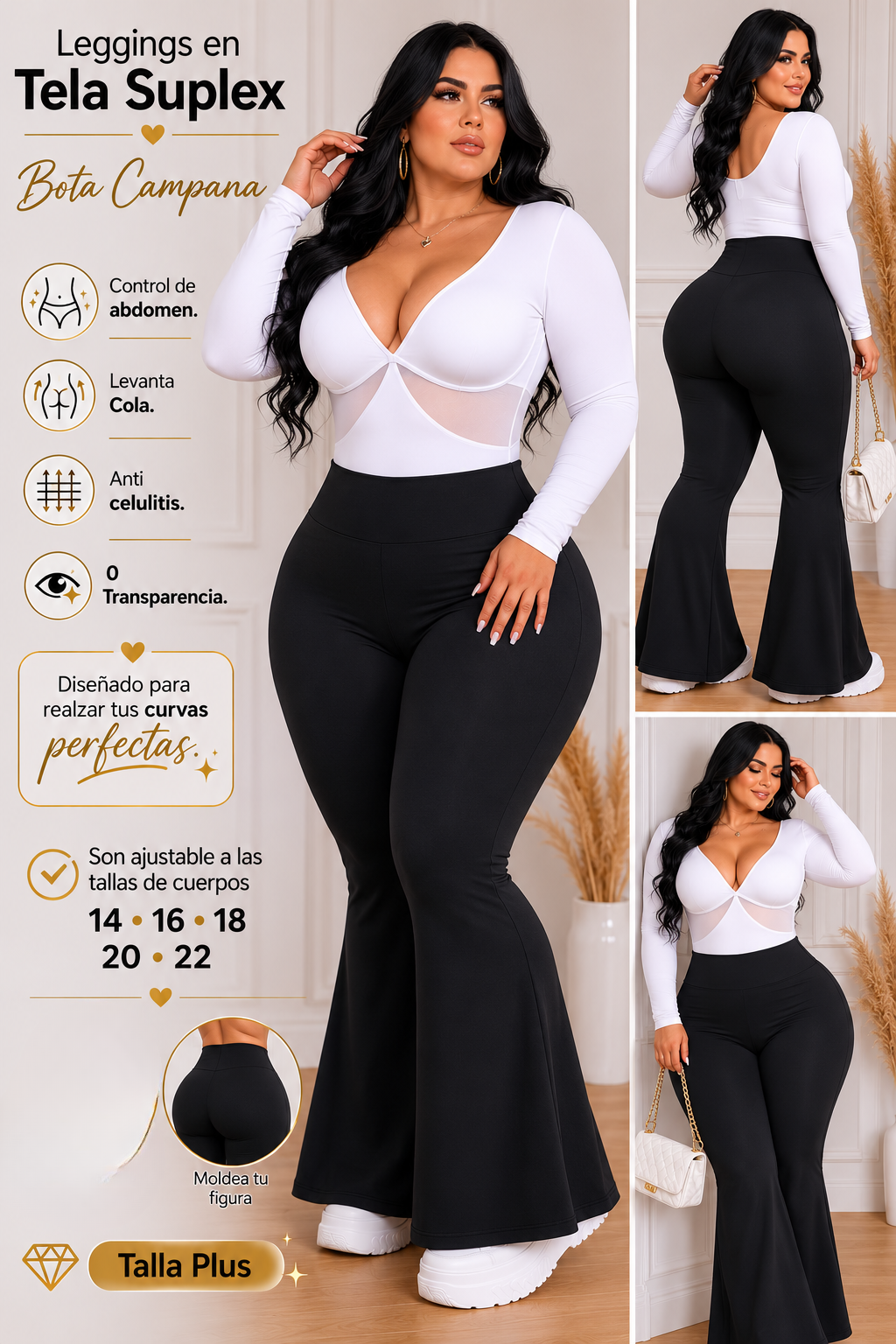 Bota campana sin cierre Talla Plus Ref 071