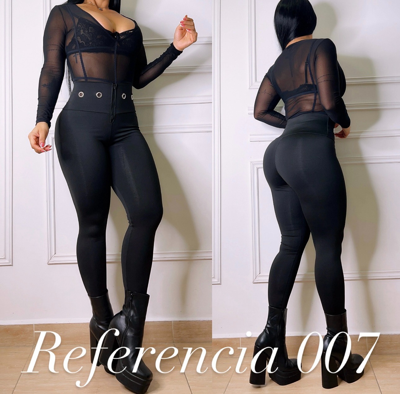 Leggins de de cuatros ojales– Ref 007 Talla Unica